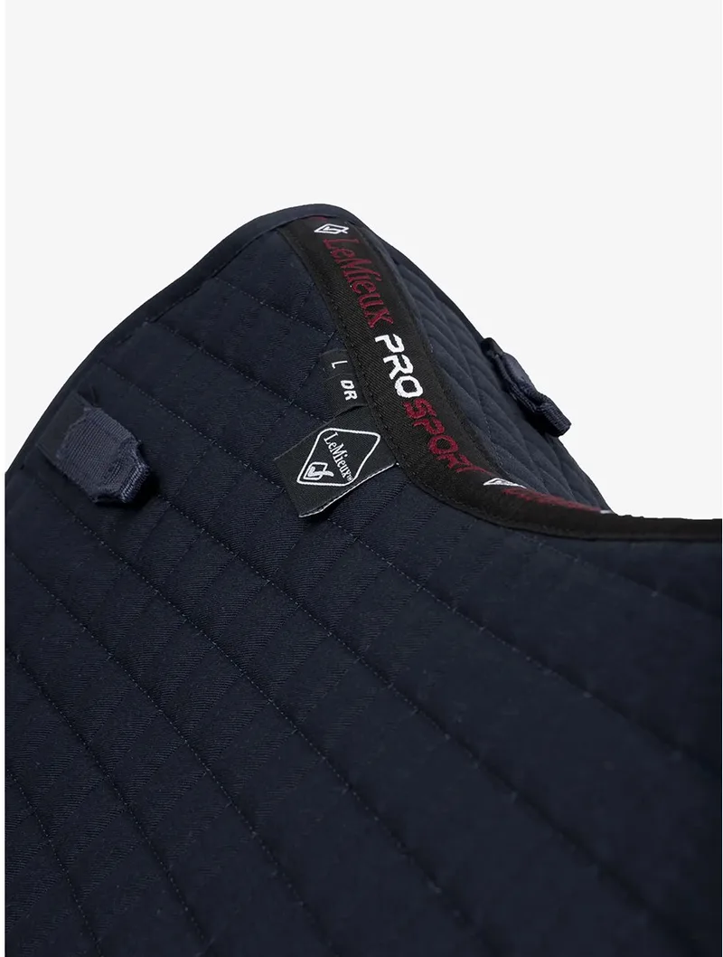 Zadeldek Lemieux Cotton Dressage Square de LeMieux en Bleu foncé – photo produit