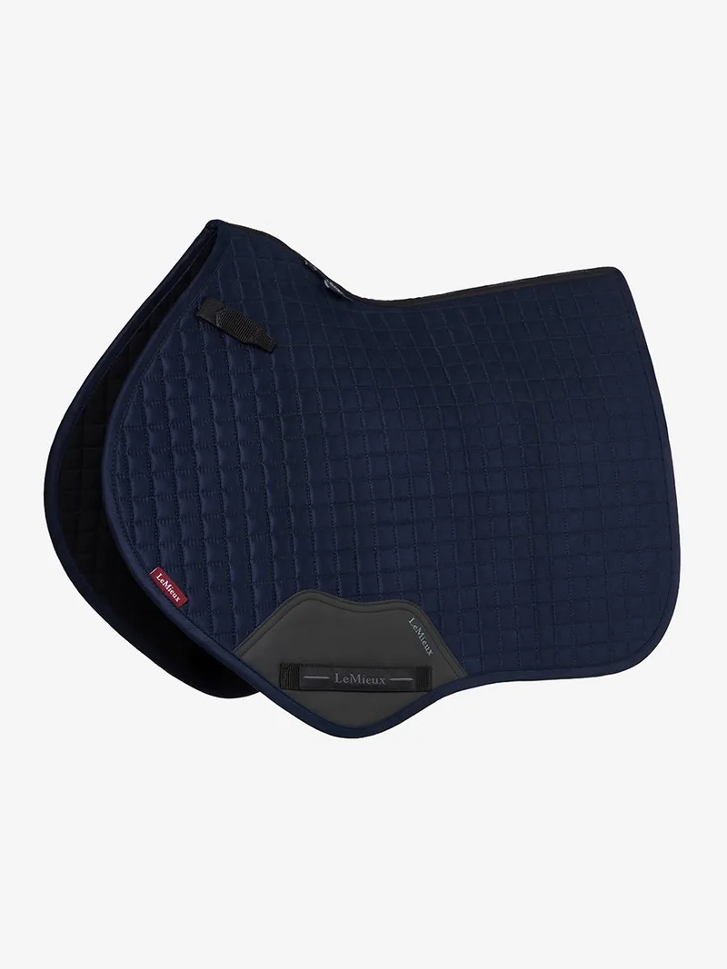 Zadeldek Lemieux Suede Close Contact Square Springen fra LeMieux i Mørkeblå – produktbillede