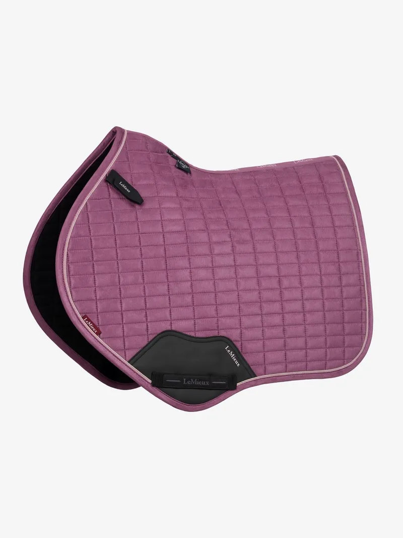 Zadeldek Lemieux Suede Close Contact Square Springen von LeMieux in Rosa – Produktfoto