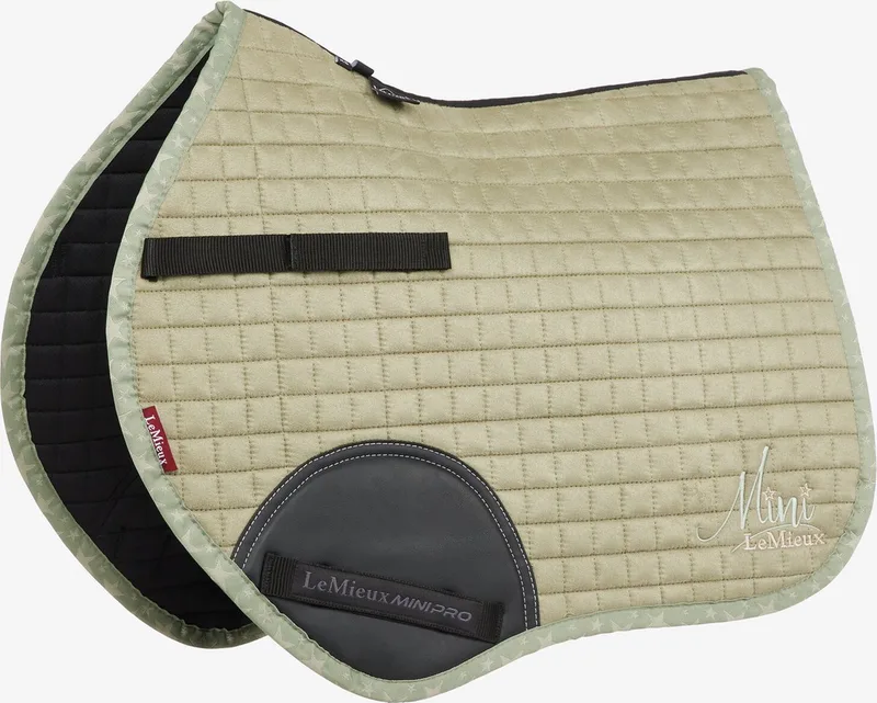 Zadeldek Mini jump suede square Fern - Pony | Zadeldekje paard de LeMieux – photo produit