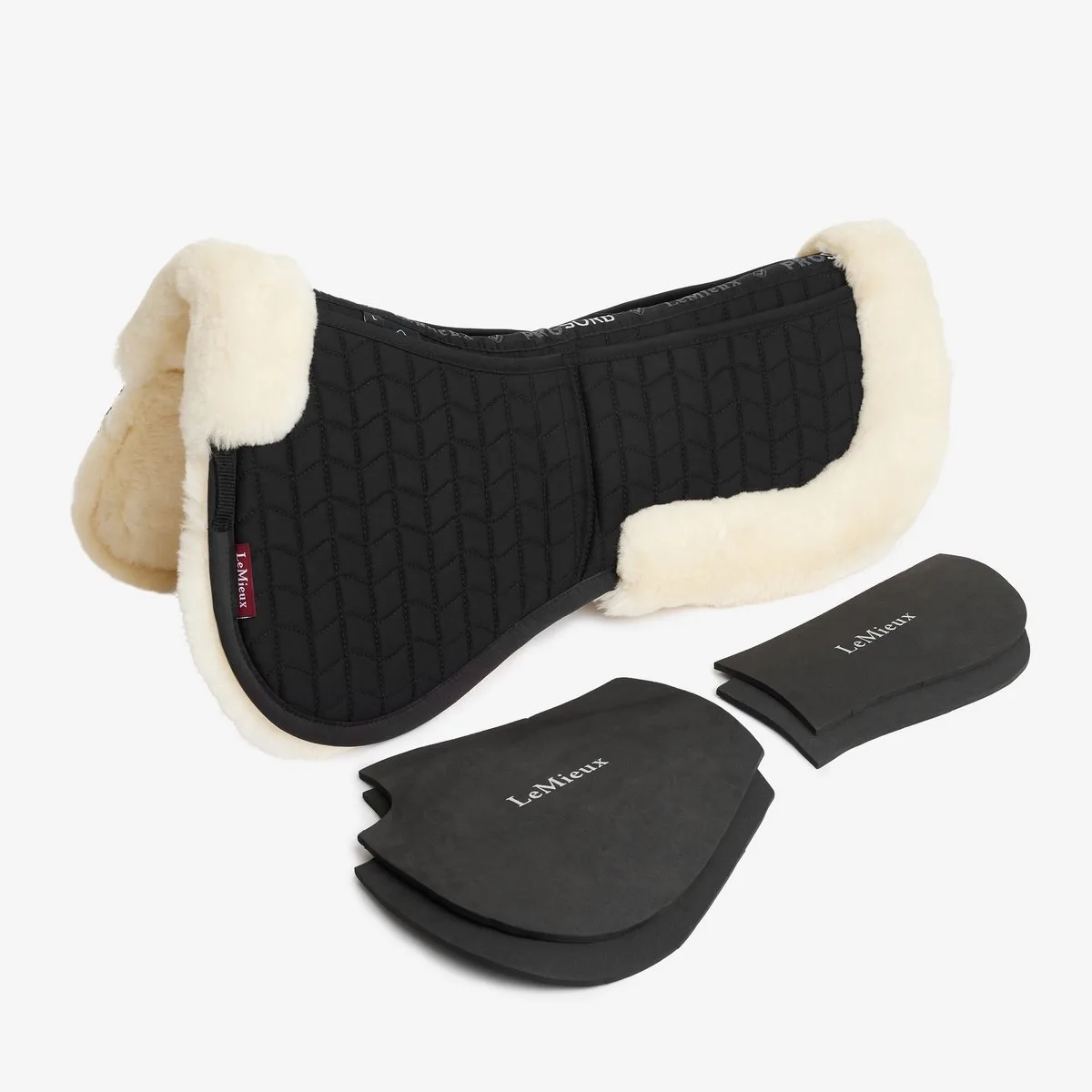 Zadelonderlegger Lemieux Prosorb Lamb de LeMieux en Zwart-beige – photo produit