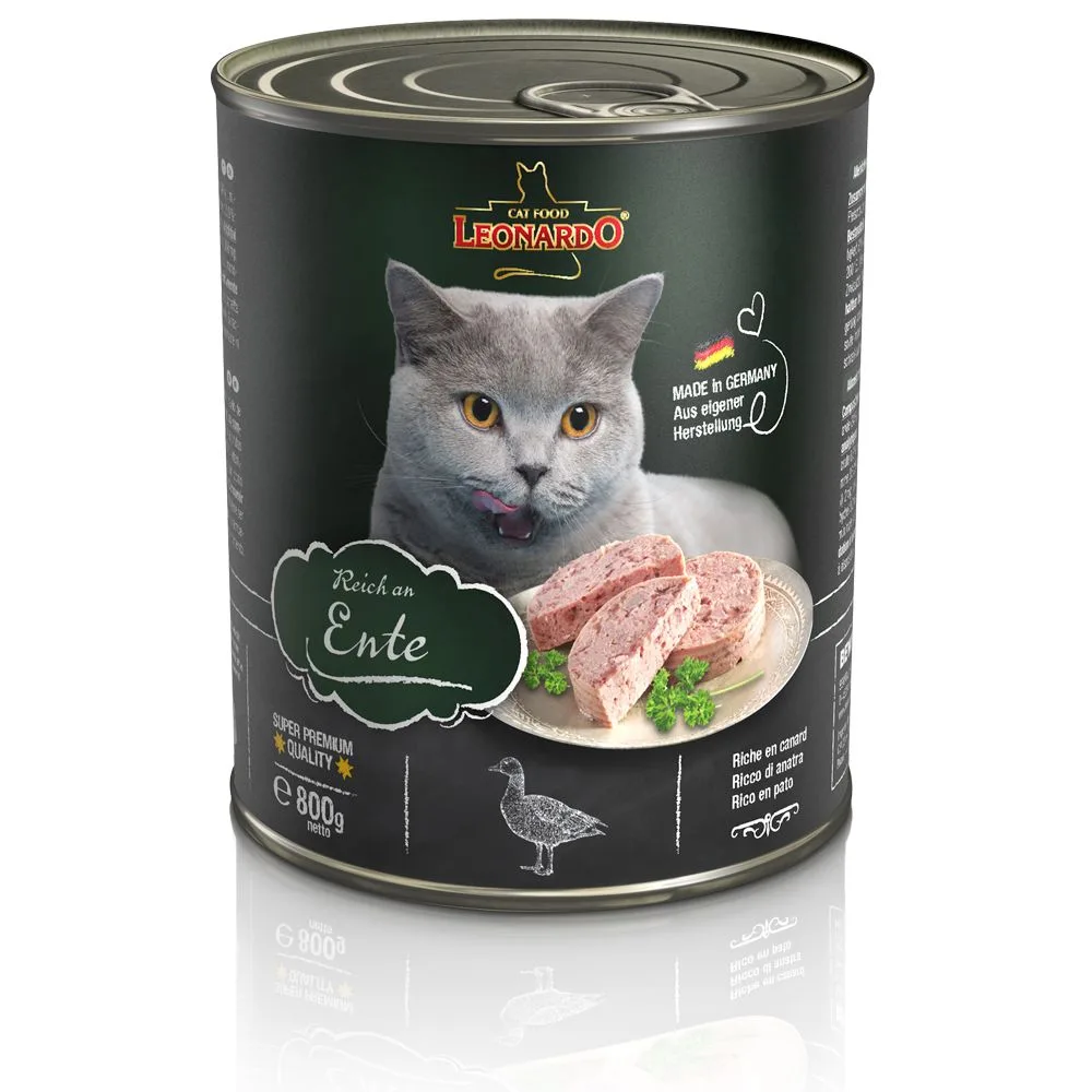 24x800g Rijk aan Eend All Meat Leonardo Kattenvoer de Leonardo – photo produit