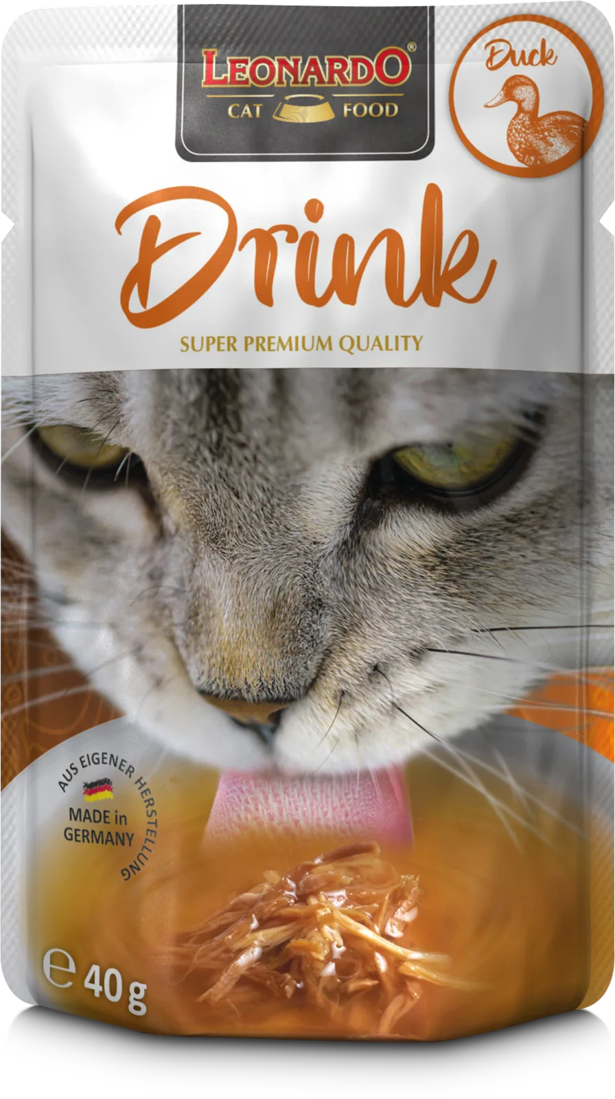 Drank met eendenbouillon voor katten 40 gr de Leonardo – photo produit