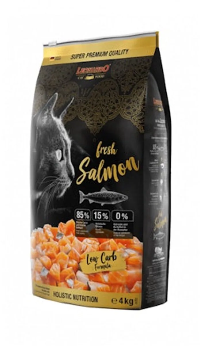Fresh Salmon - 4 kg - Verse Zalm - Hypoallergene Kattenbrokken fra Leonardo – produktbillede