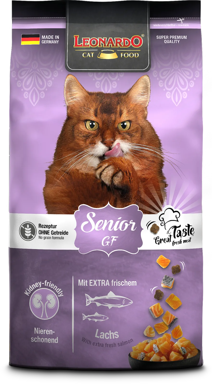 Graanvrij seniorvoer voor katten 1,8 Kg de Leonardo – photo produit