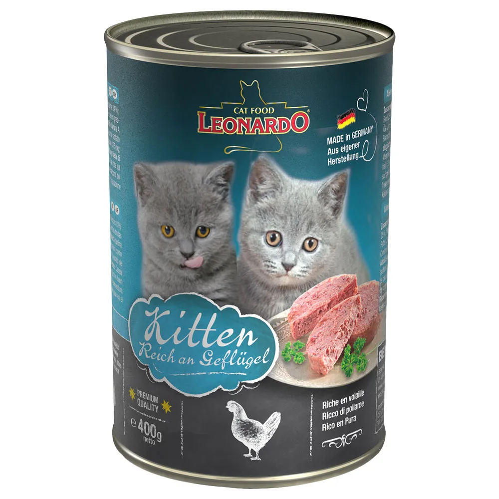 Voordeelpakket Leonardo All Meat 24 x 400 g Kattenvoer - Kitten de Leonardo – photo produit