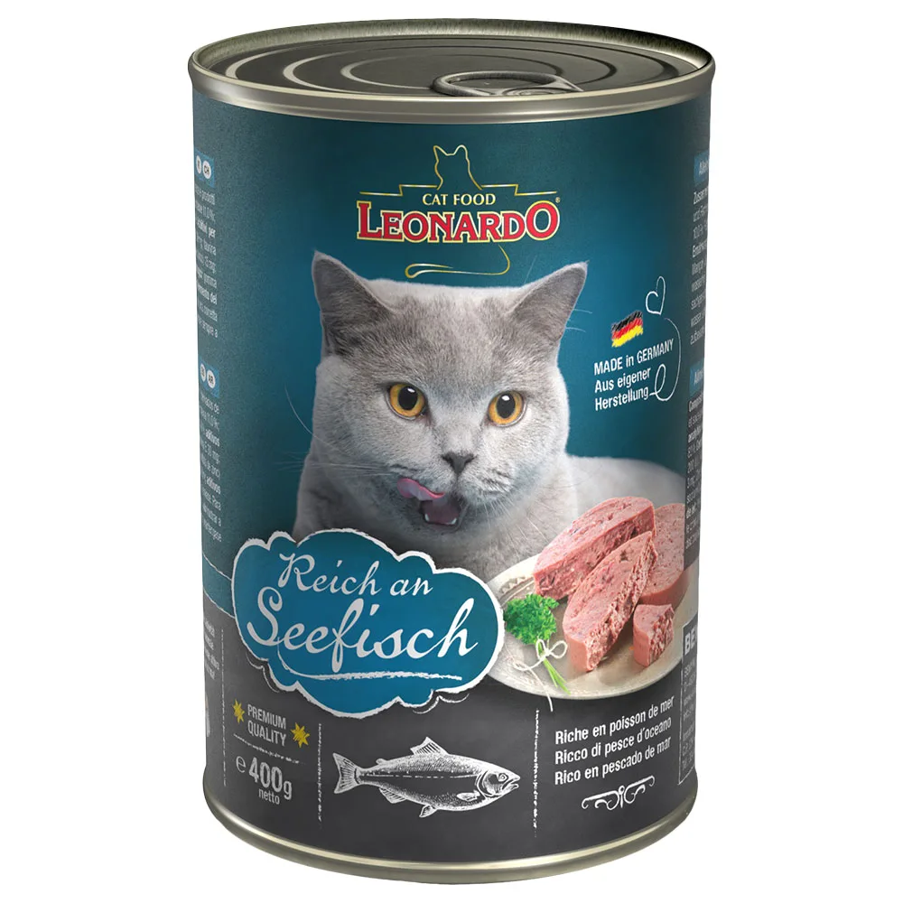 Voordeelpakket Leonardo All Meat 24 x 400 g Kattenvoer - Rijk aan Zeevis van Leonardo – productfoto