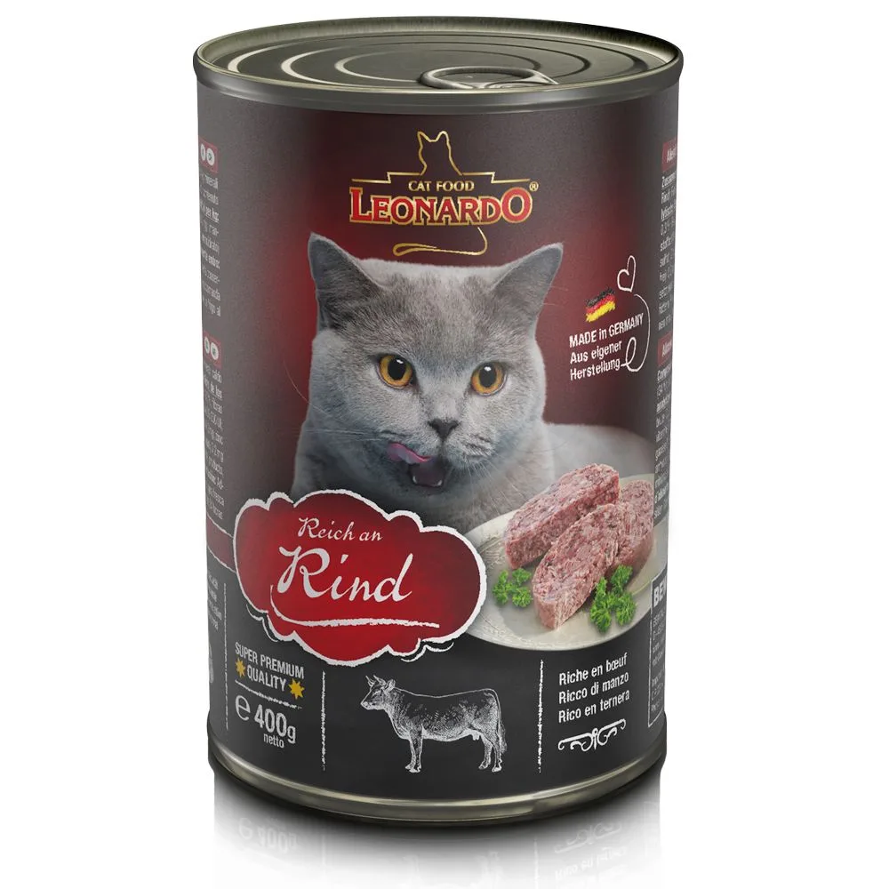 Voordeelpakket Leonardo All Meat 24 x 400 g Kattenvoer - Rijk aan Rund fra Leonardo – produktbillede