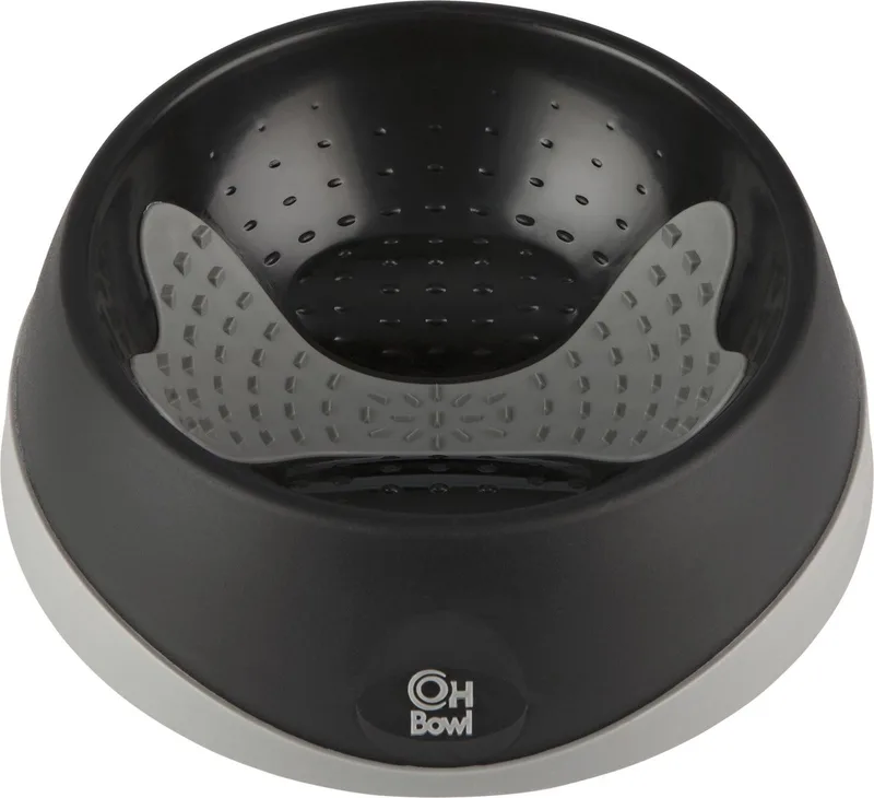 Oh Bowl - Betere Orale Gezondheid! - Hondenvoerbak - Ø22x7 cm von LickiMat in Schwarz – Produktfoto