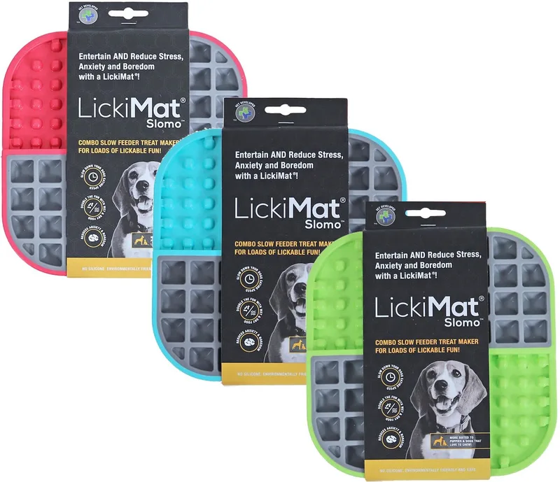 Slomo - Hondenbak - Likmat / Anti-schrok / Slowfeeder voor Hond - 20 cm de LickiMat en Rose – photo produit