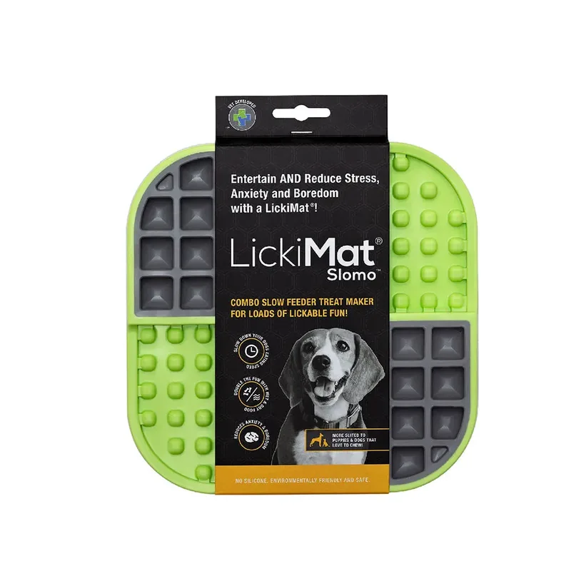 Slomo - slowfeeder voor kat en kleine hond - tegen schrokken de LickiMat en Vert – photo produit 3 sur 3