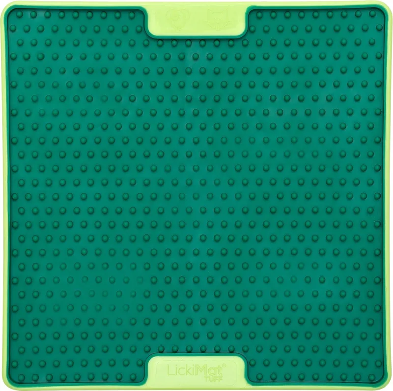 Soother Pro Tuff - Slowfeeder Voermat 20x20 cm - Hondenvoerbak - Appelgroen de LickiMat en Vert – photo produit