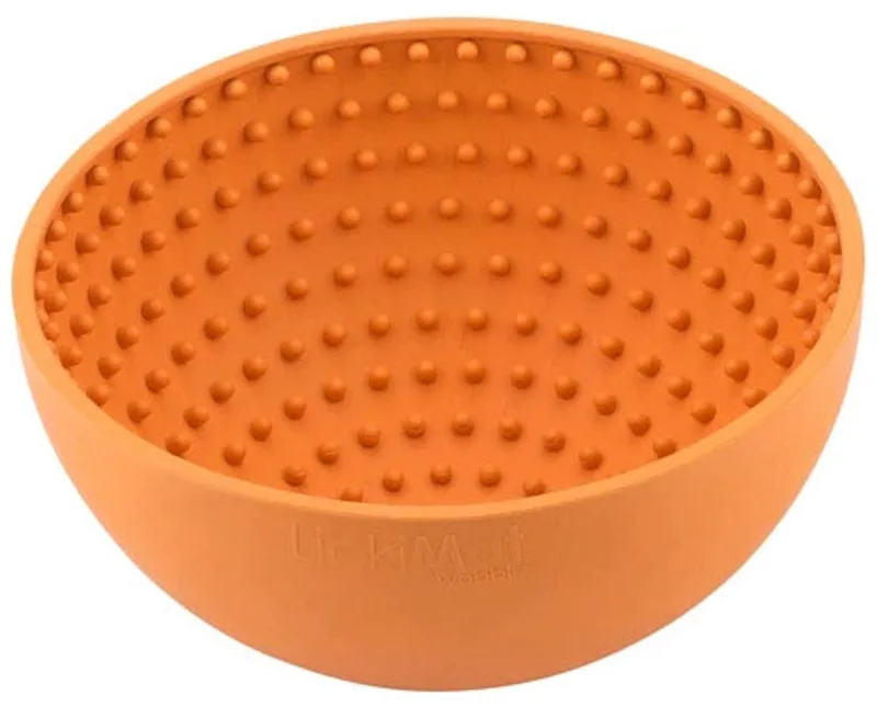 Wobble - Hondenbak - Likmat / Anti-schrok / Slowfeeder voor Hond - 16 cm by LickiMat in Orange – product photo 1 of 5