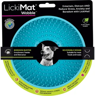 Wobble - Hondenbak - Likmat / Anti-schrok / Slowfeeder voor Hond - Turquoise - 16 cm von LickiMat – Produktfoto 1 von 5