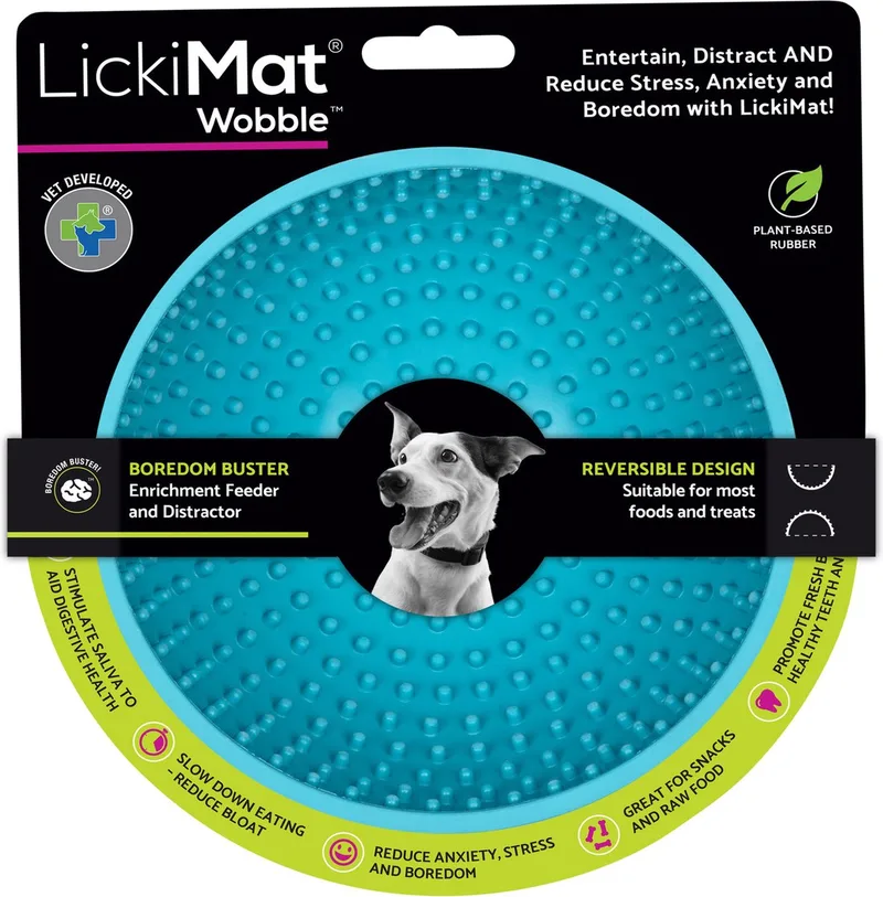 Wobble - Hondenbak - Likmat / Anti-schrok / Slowfeeder voor Hond - Turquoise - 16 cm von LickiMat – Produktfoto 1 von 5
