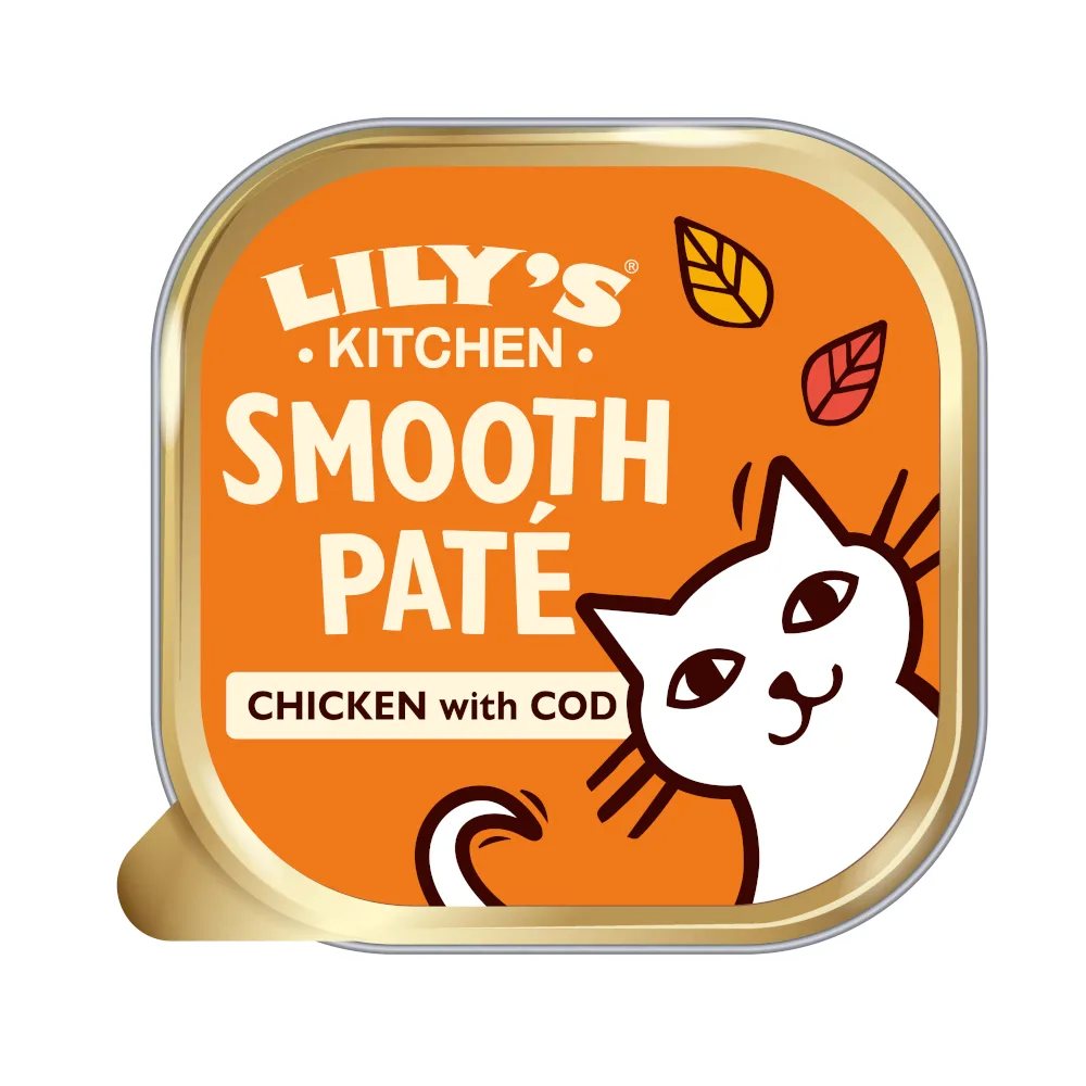 19x 85g Lily's Kitchen Smooth Paté Selection Kip & kabeljauw natvoer voor katten van Lily's Kitchen – productfoto