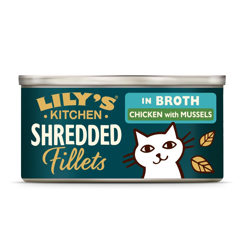24x70g Lily's Kitchen Shredded Filets kip & mosselen natvoer voor katten by Lily's Kitchen – product photo
