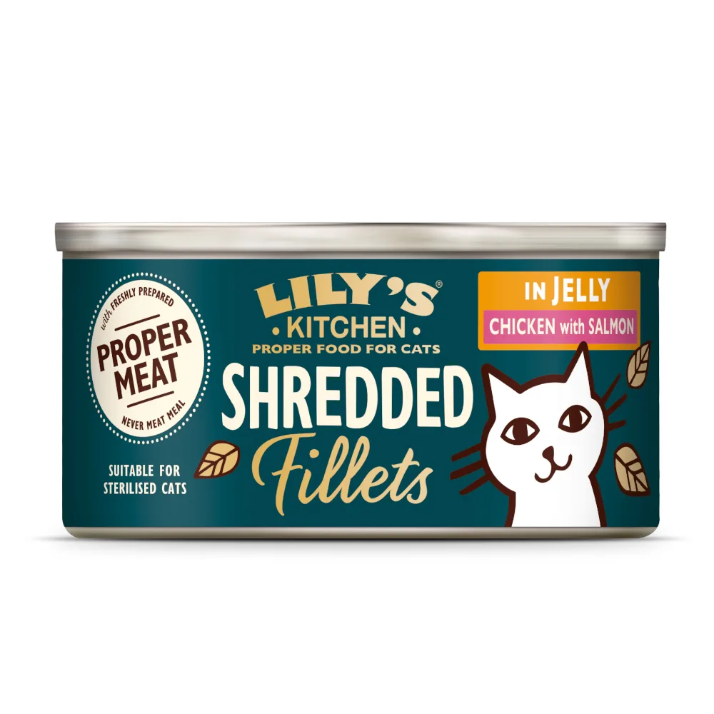 24x70g Lily's Kitchen Versnipperde Filets Kip & Zalm natvoer voor katten by Lily's Kitchen – product photo