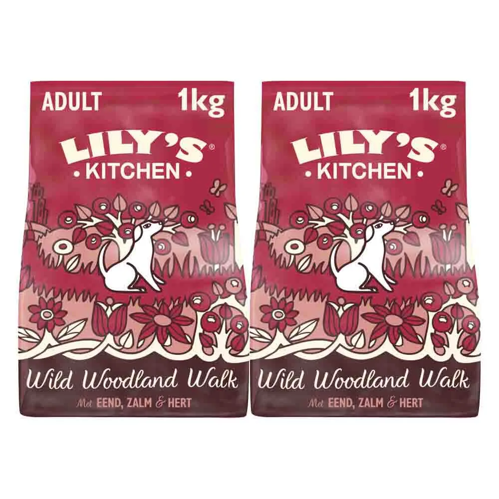 2x Lily's Kitchen Hondenvoer Droog Wild Woodland Walk Eend - Zalm - Hert 1 kg von Lily's Kitchen – Produktfoto
