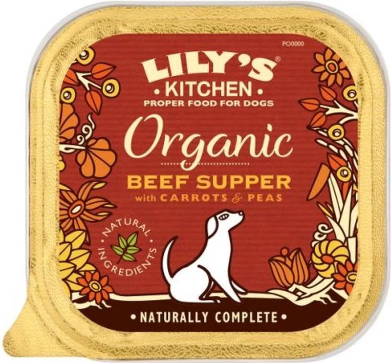 3x11x150 gr Lily's kitchen dog organic beef supper hondenvoer van Lily's Kitchen – productfoto