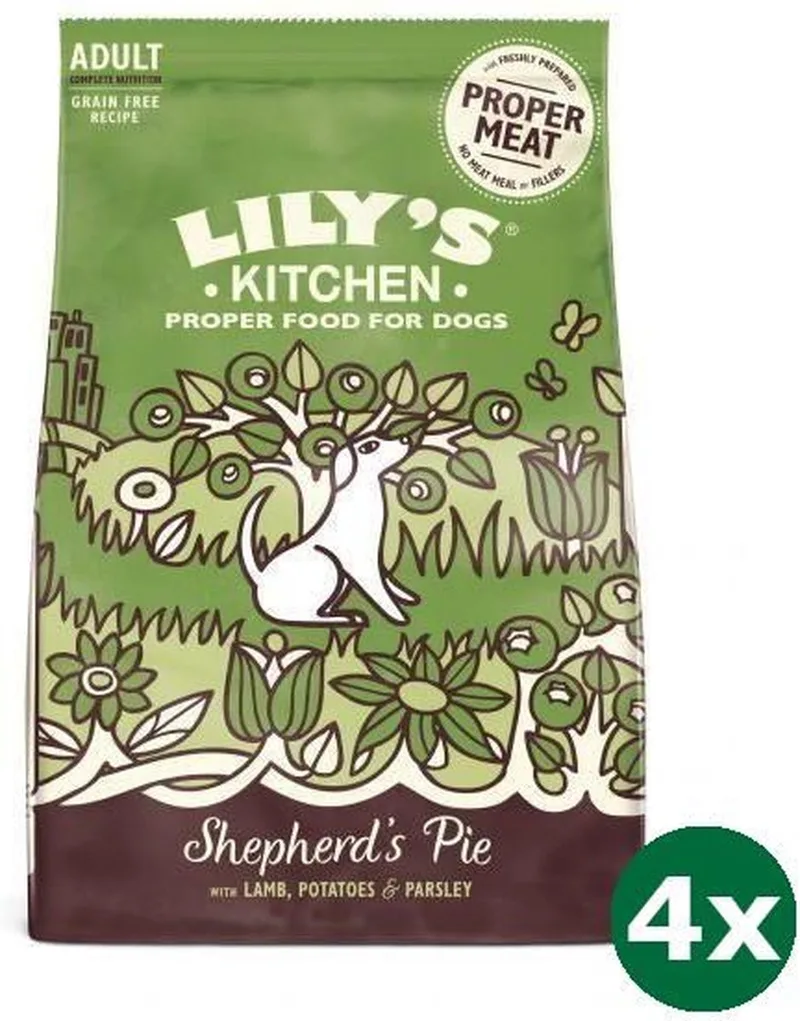 4x1 kg Lily's kitchen dog adult lamb shepherd's pie hondenvoer by Lily's Kitchen – product photo