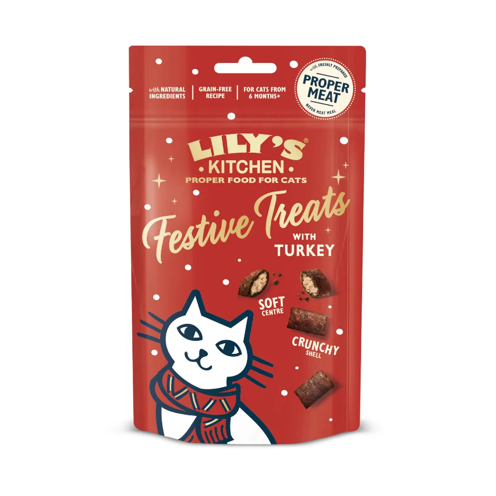 60g Lily's Kitchen Feestelijke Traktaties Kalkoen Kattensnacks van Lily's Kitchen – productfoto