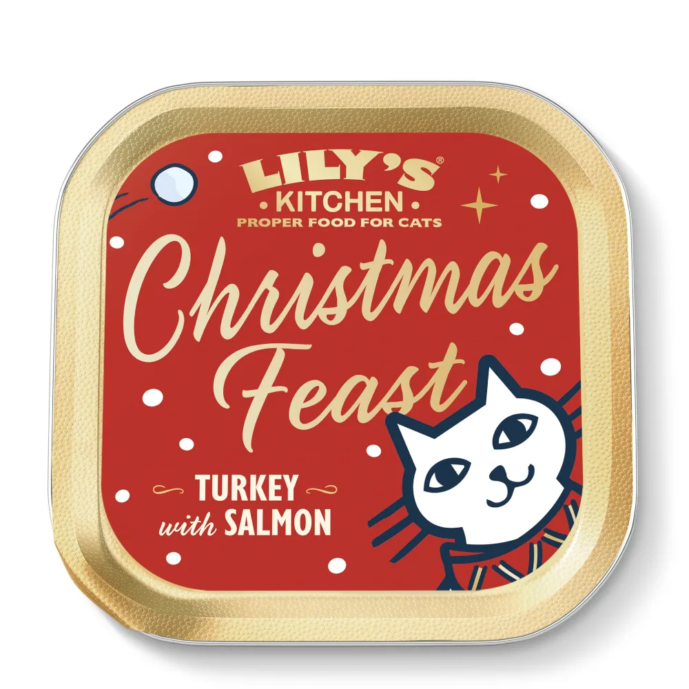 85g Lily's Kitchen Festive Feast in Paté Kalkoen met Zalm nat kattenvoer van Lily's Kitchen – productfoto