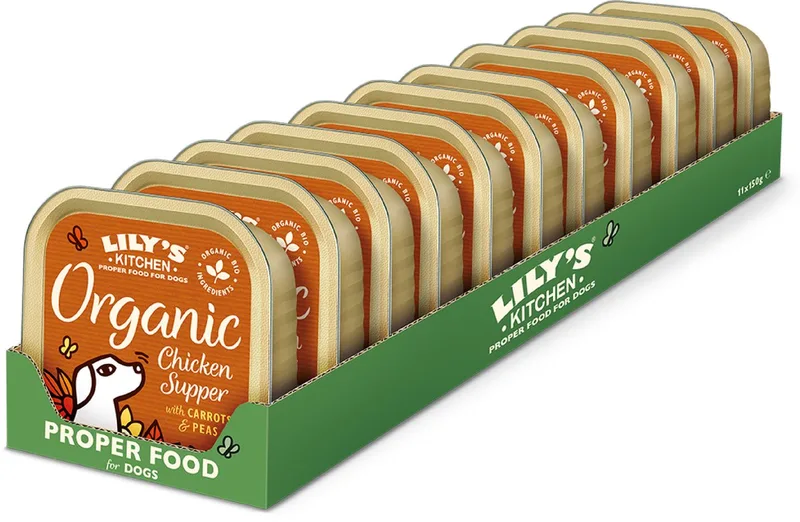 Biologische pat� - Hondenvoer nat - met Kip - 11 x 150 g - NL-BIO-01 de Lily's Kitchen – photo produit