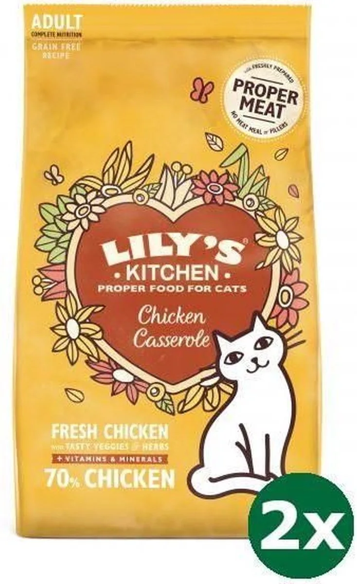 cat adult chicken casserole kattenvoer 2x 2 kg fra Lily's Kitchen – produktbillede