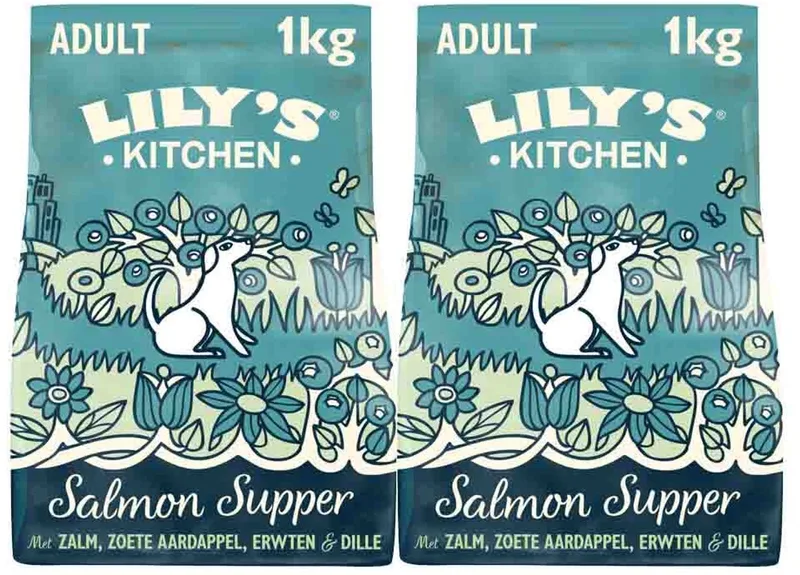 Hondenvoer Droog Salmon Supper - 2 x 1 kg - Voordeelverpakking by Lily's Kitchen – product photo