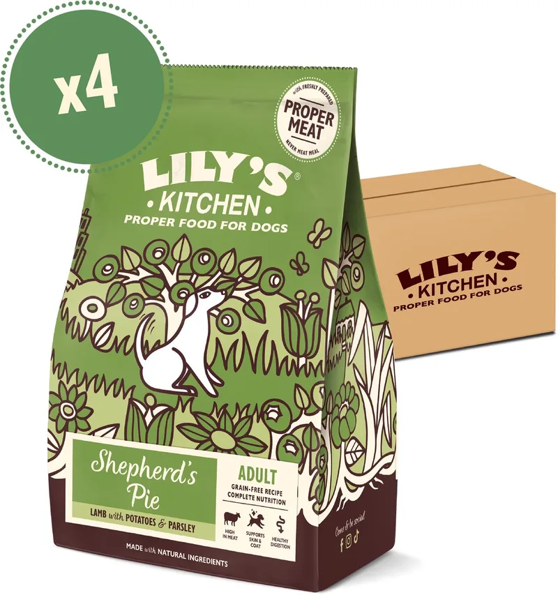 Hondenvoer - Droogvoer - Shepherd's Pie met Lam - 4x1 kg von Lily's Kitchen – Produktfoto