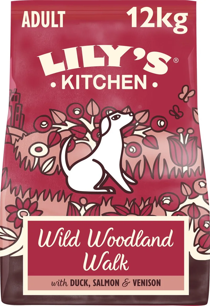 Hondenvoer - Droogvoer - Wild Woodland Walk met Eend, Zalm & Hert - 12 kg von Lily's Kitchen – Produktfoto