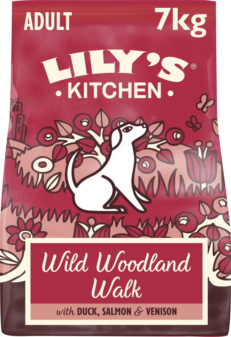Hondenvoer - Droogvoer - Wild Woodland Walk met Eend, Zalm & Hert - 7 kg fra Lily's Kitchen – produktbillede