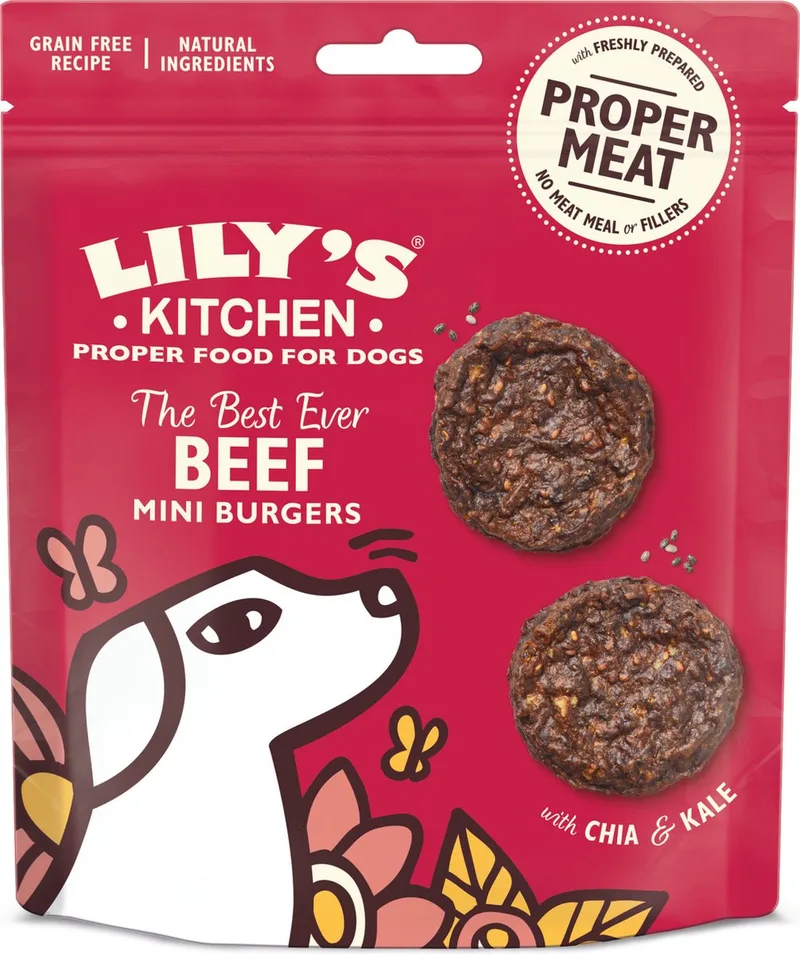 Hondenvoer Mini Burgers LILY'S KITCHEN - Rundvlees, Graanvrij - 70g by Lily's Kitchen – product photo