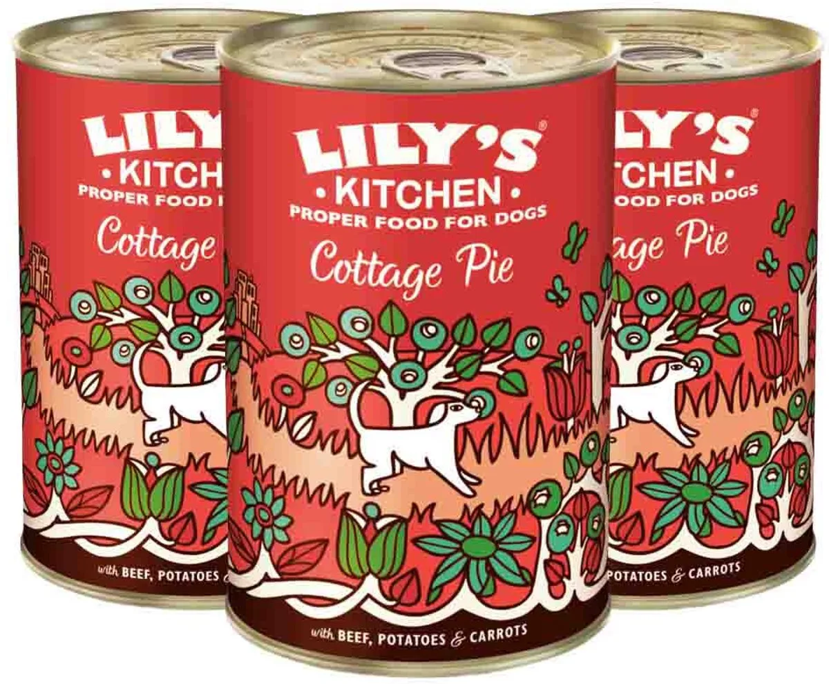 Hondvoer Nat Cottage Pie Rund - 3 x 400 gr - Voordeelverpakking de Lily's Kitchen – photo produit