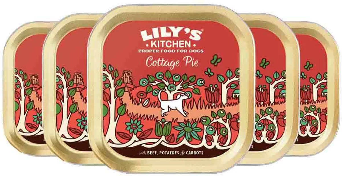 Hondvoer Nat Cottage Pie Rund - 5 x 150 gr - Voordeelverpakking by Lily's Kitchen – product photo