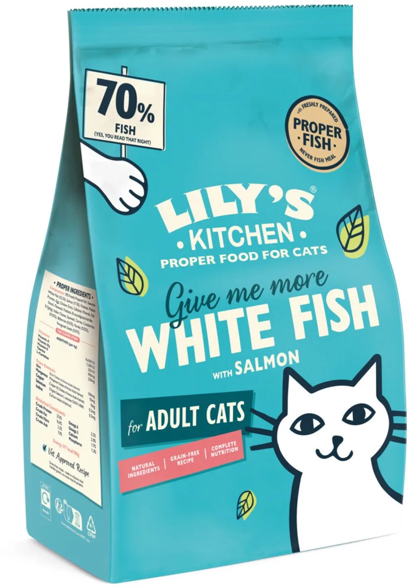 Katenvoer Droog Adult Witvis & Zalm - 2 x 800 gr - Voordeelverpakking van Lily's Kitchen – productfoto