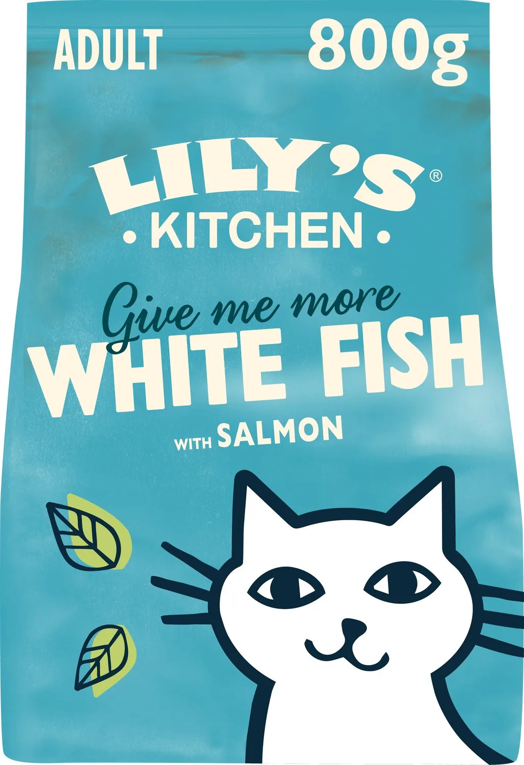 Katenvoer Droog - Witvis & Zalm - 4 x 800 gr von Lily's Kitchen – Produktfoto