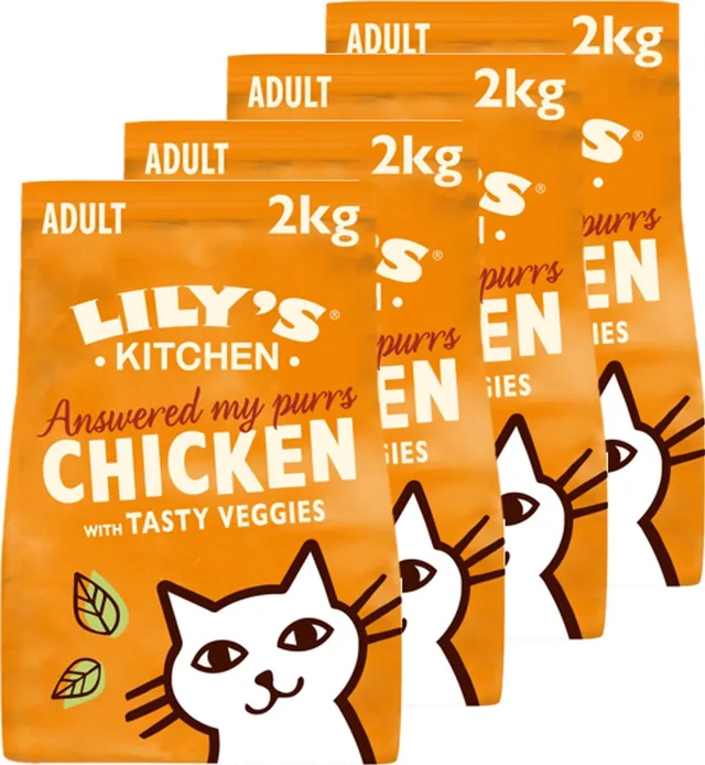 Kattenvoer - Droogvoer - Kip met Groenten - 4 x 2 kg