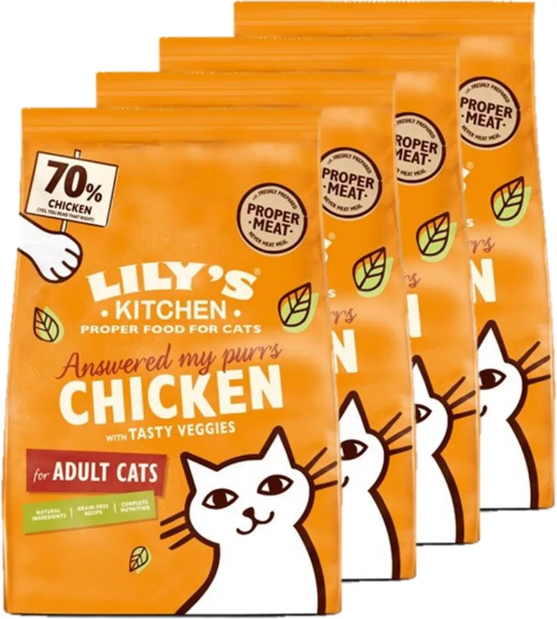 Kattenvoer - Droogvoer - Kip met Groenten - 4 x 800g von Lily's Kitchen – Produktfoto
