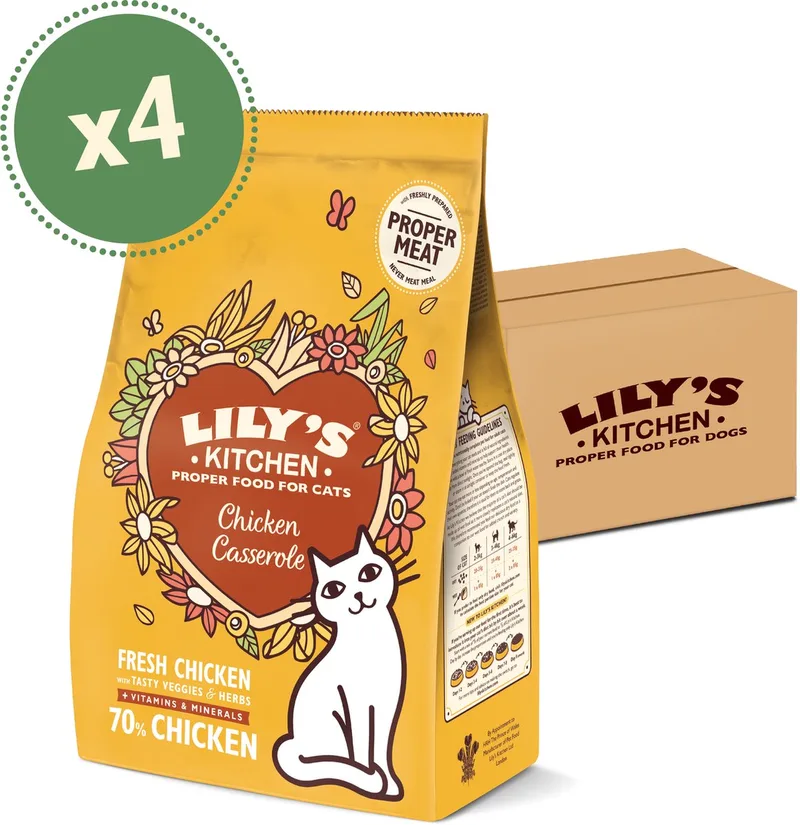 Kattenvoer Droogvoer - Stoofpotje met Kip - 4 x 800 g de Lily's Kitchen – photo produit