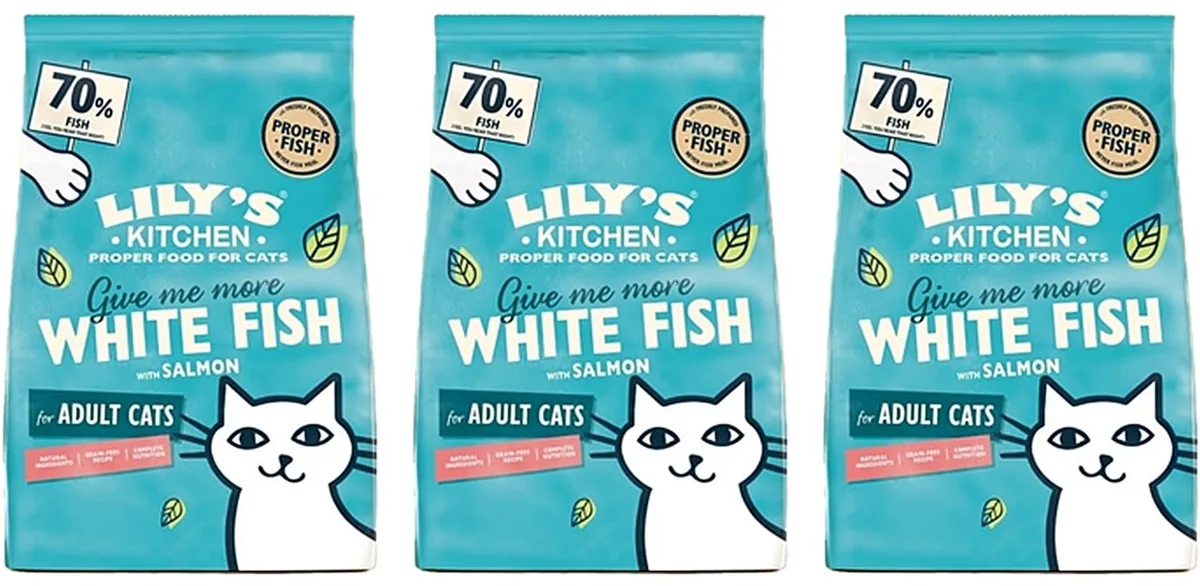 Kattenvoer LILY'S KITCHEN - Graanvrij Vis met Zalm en Witvis 800g - 3 stuks - Multipack van Lily's Kitchen – productfoto