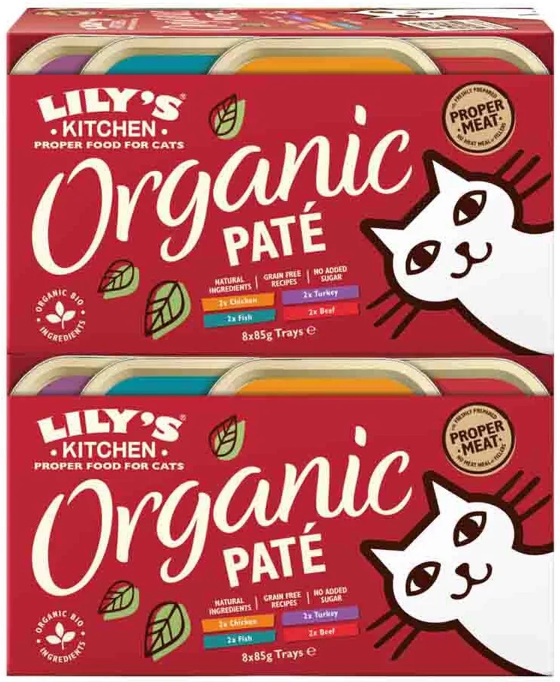 Kattenvoer Nat Organic Paté Multipack - 2 x 8x85 gr - Voordeelverpakking de Lily's Kitchen – photo produit