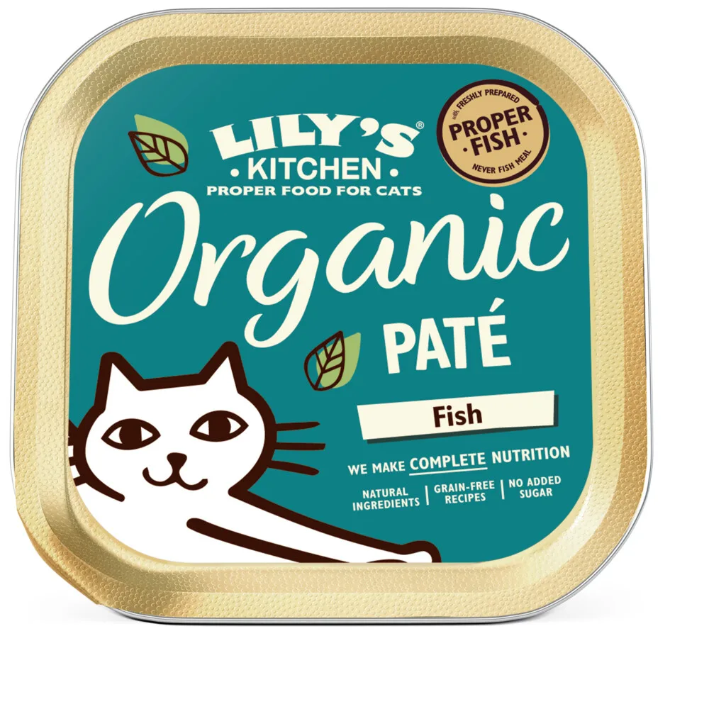 Kattenvoer Nat Organic Paté Vis 85 gr by Lily's Kitchen – product photo