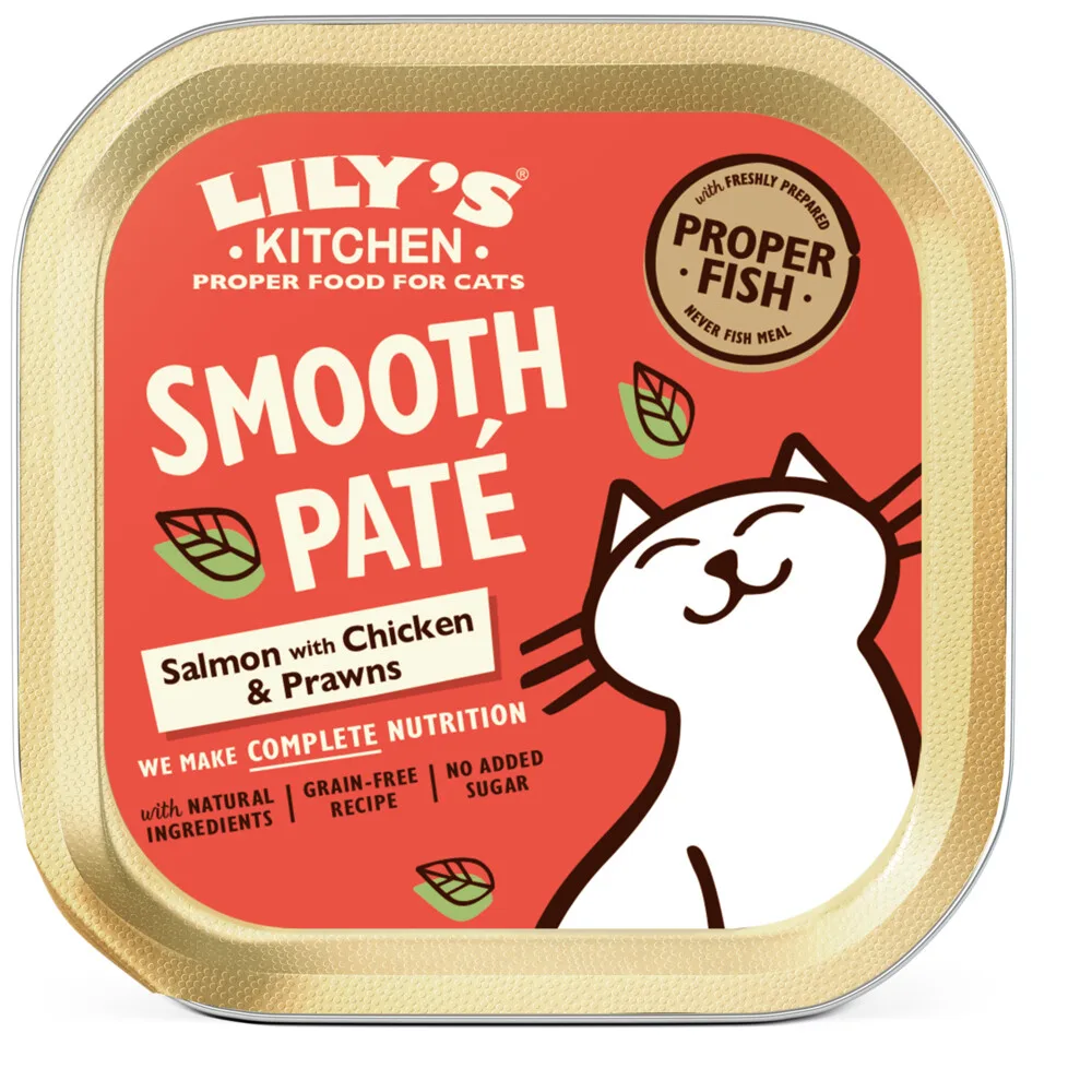 Kattenvoer Nat Smooth Paté Zalm & Kip 85 gr by Lily's Kitchen – product photo
