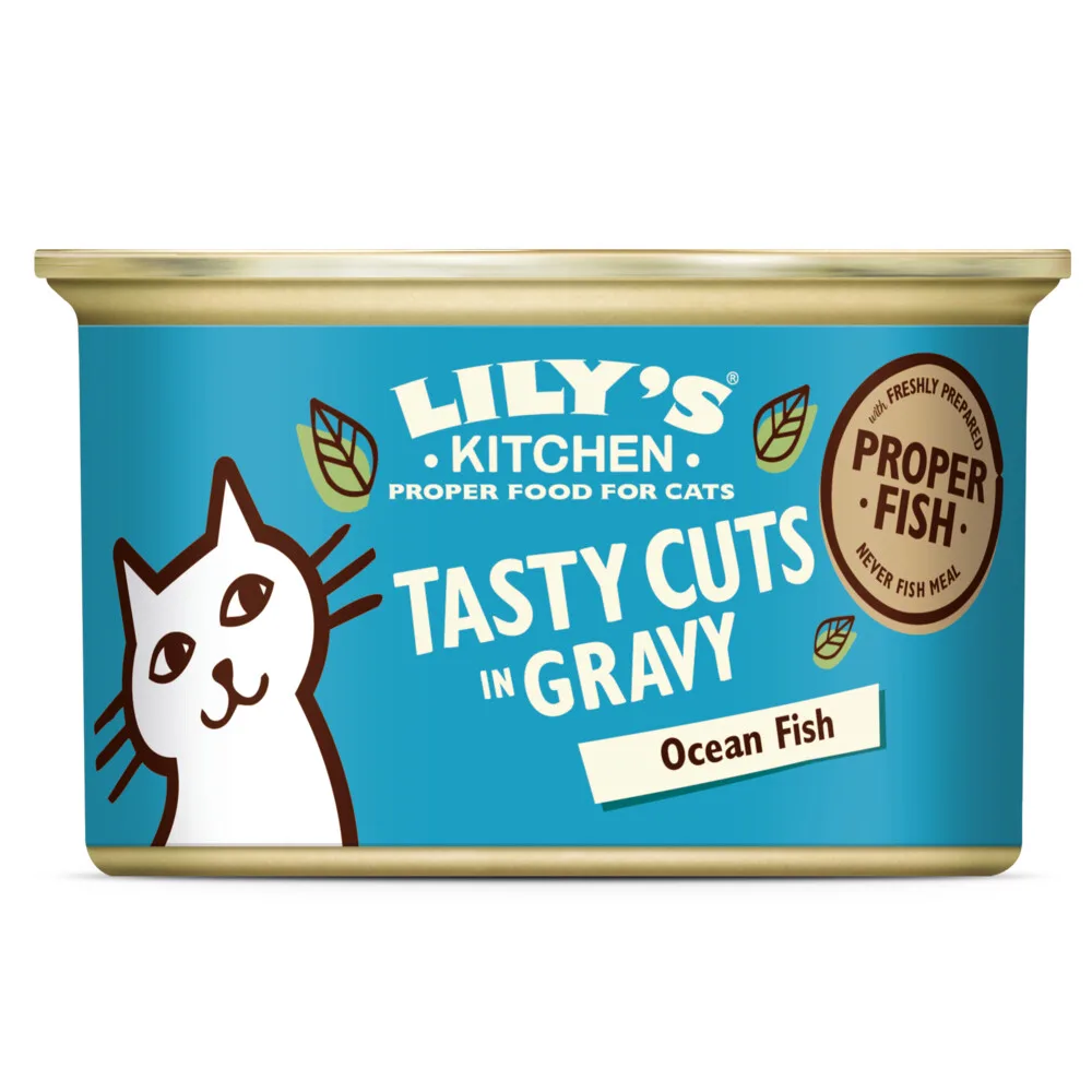 Kattenvoer Nat Tasty Cuts in Saus Oceaanvis 85 gr by Lily's Kitchen – product photo