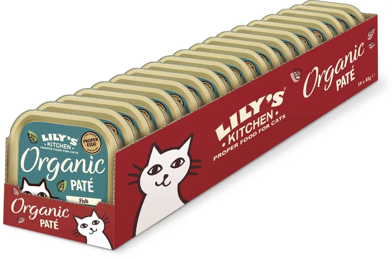 Kattenvoer - Natvoer - Biologische Paté met Oceaanvis - 19 x 85 g de Lily's Kitchen – photo produit