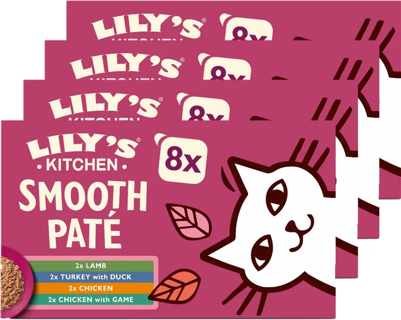 Kattenvoer - Natvoer - Lam, Kip, Kalkoen & Eend en Kip & Wild - 4 x 8x85g by Lily's Kitchen – product photo