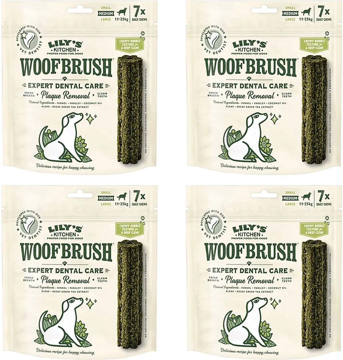 Kauwsnack Hond LILY'S KITCHEN - Woofbrush Dental Care Medium - 4 stuks - Voordeelset von Lily's Kitchen – Produktfoto