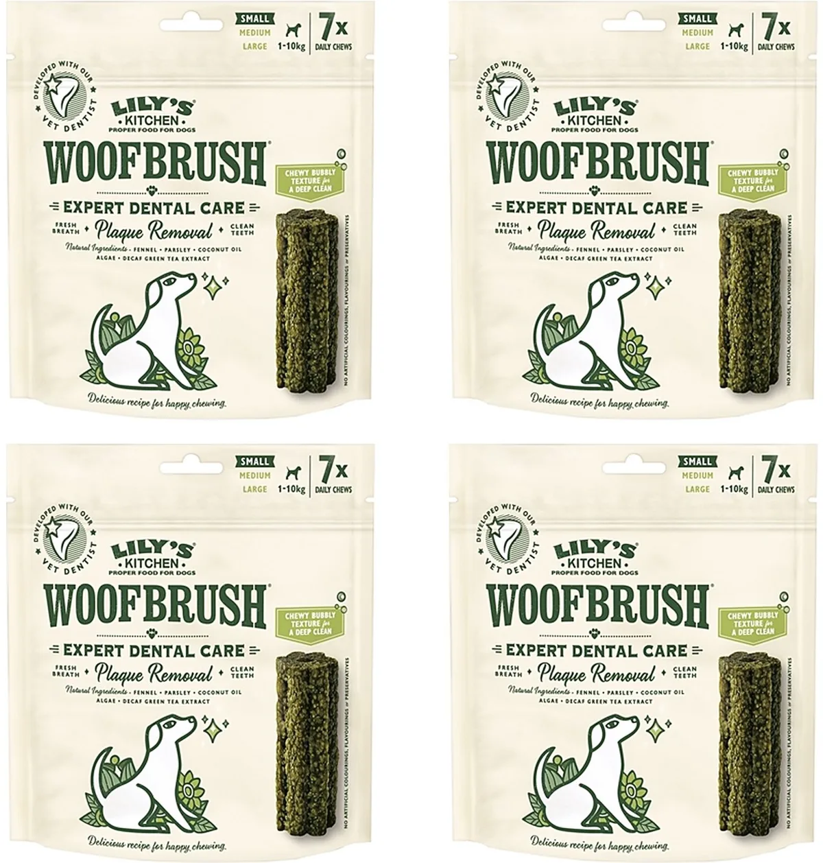 Kauwsnack Hond LILY'S KITCHEN - Woofbrush Dental Care S 7x22g - 4 stuks - Multipack de Lily's Kitchen – photo produit